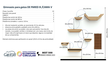 Cómo instalar un gimnasio de pared para gatos Gatitud: Guía paso a paso