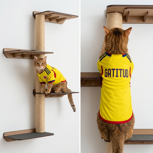 Gimnasio para Gatos de Pared COMBO F — Madera MDF Colombia