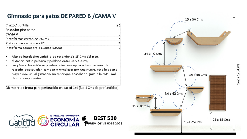 Cómo instalar un gimnasio de pared para gatos Gatitud: Guía paso a paso
