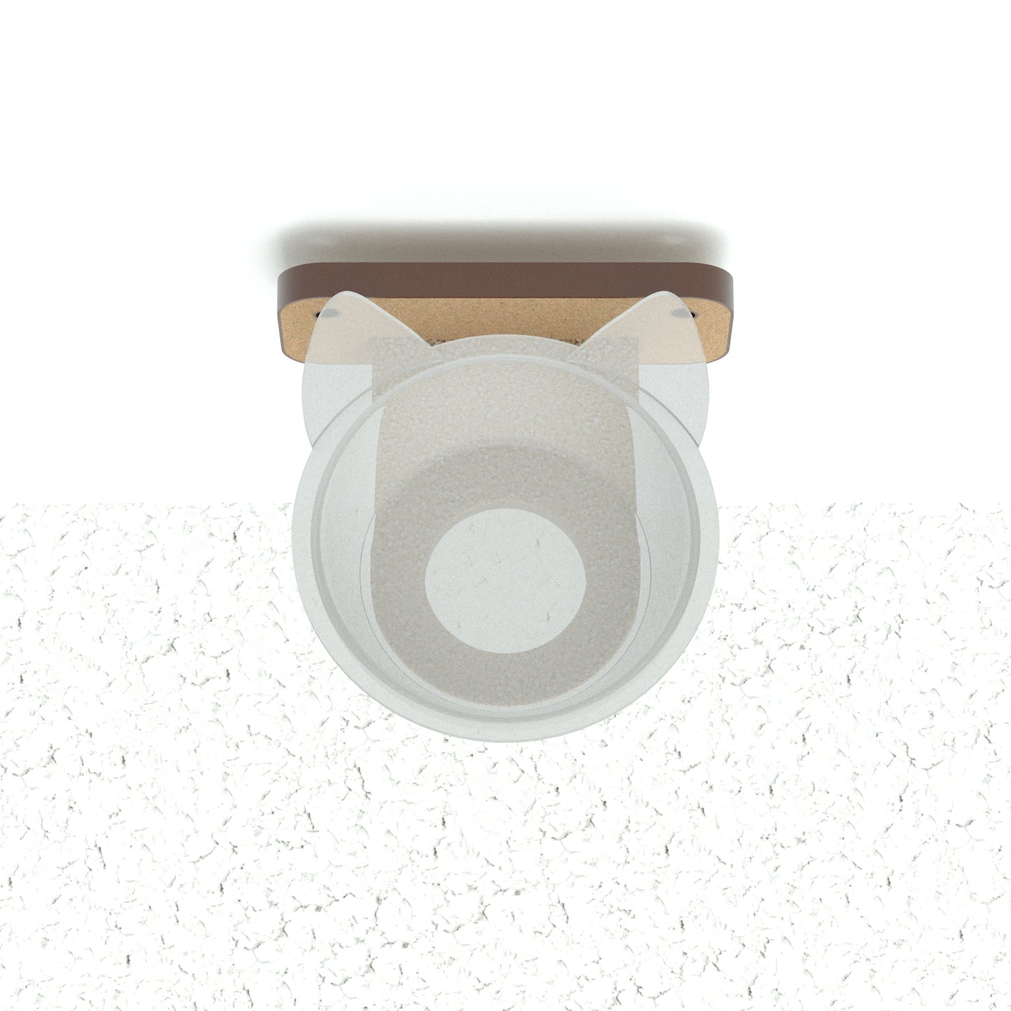 Comedero de Pared Individual para Gatos — Madera MDF CUENCO plastico Colombia