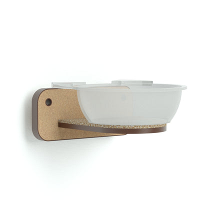 Comedero de Pared Individual para Gatos — Madera MDF CUENCO plastico Colombia