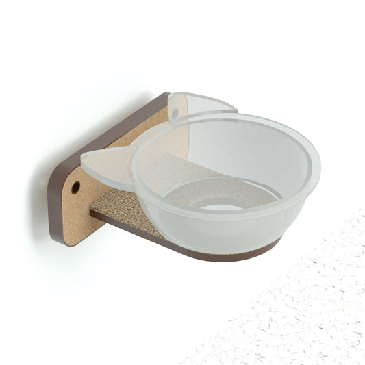 Comedero de Pared Individual para Gatos — Madera MDF CUENCO plastico Colombia