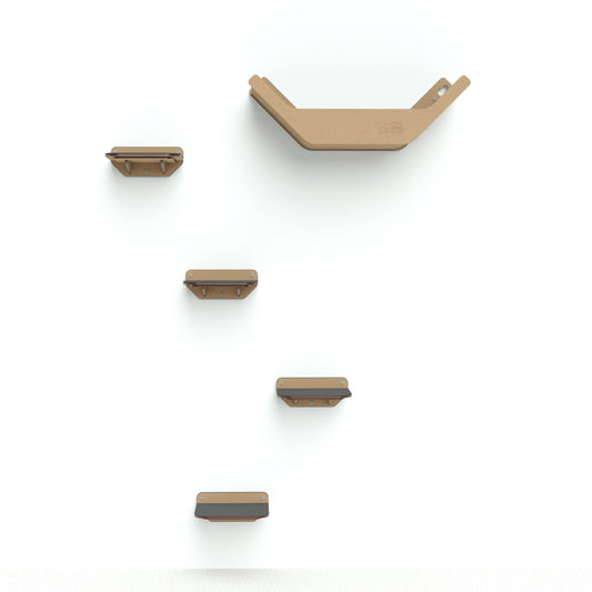 Gimnasio para Gatos de Pared COMBO A — Madera MDF Colombia
