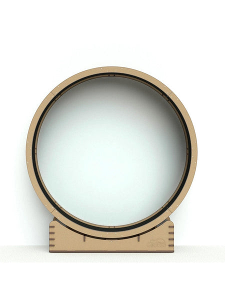 Gatitud Store reinforced cat exercise wheel, 100cm diameter, MDF construction with anti-slip cloth running surface.