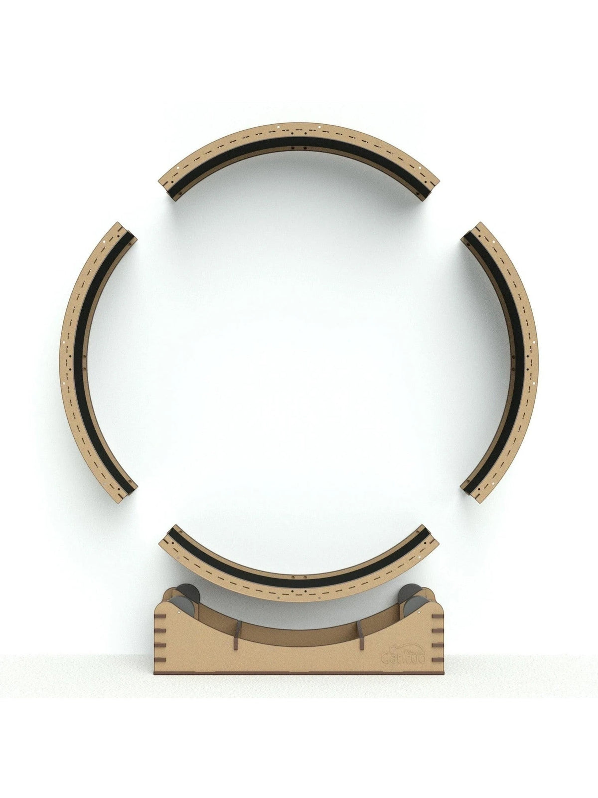 Gatitud Store reinforced cat exercise wheel, 100cm diameter, MDF construction with anti-slip cloth.