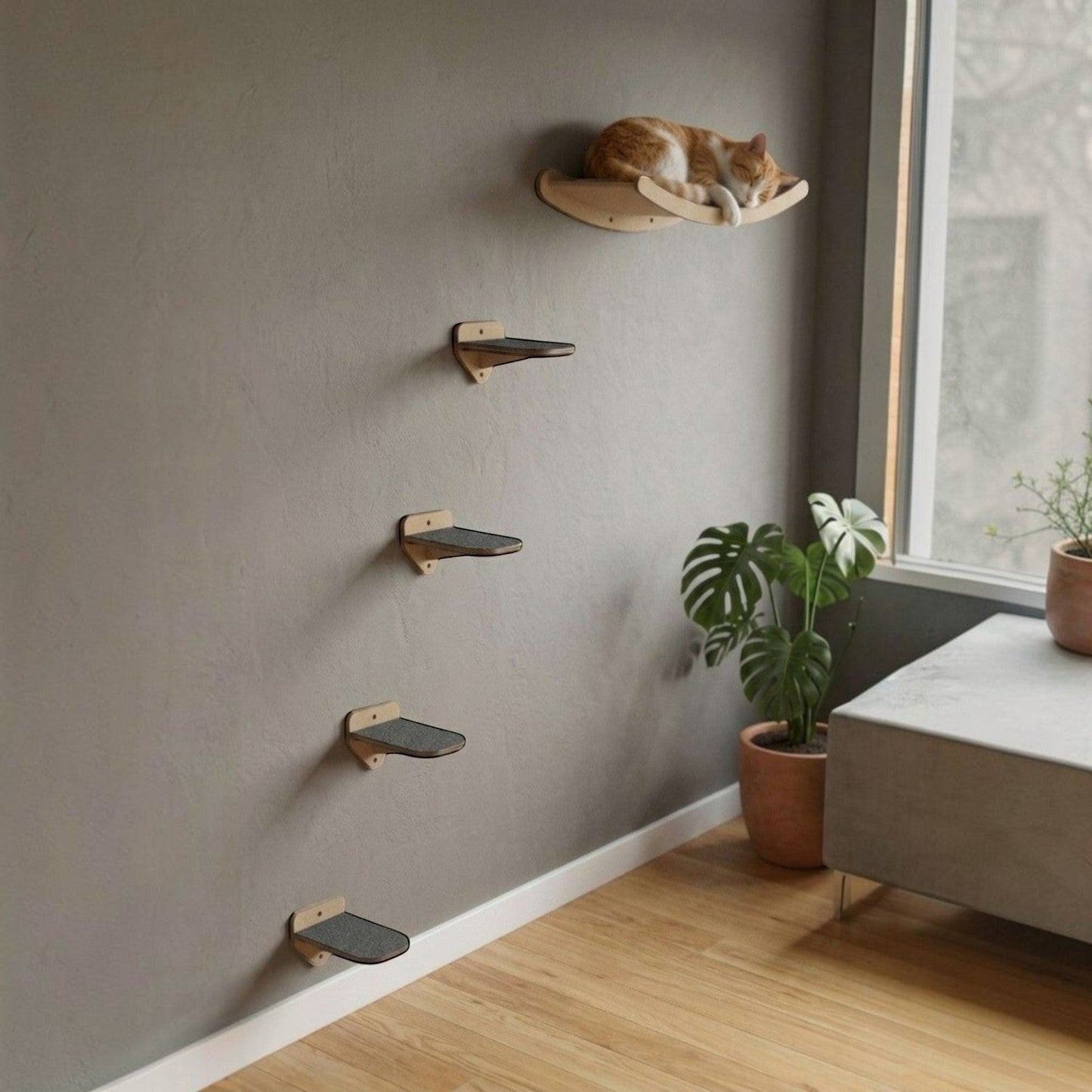 Gimnasio para Gatos de Pared COMBO E — Madera MDF Colombia — ¿Qué incluye el Gimnasio de Pared COMBO E de… | Gatitud Colombia