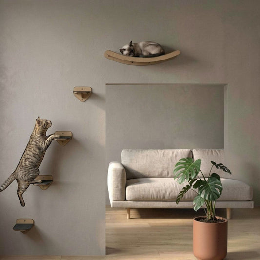Gimnasio para Gatos de Pared COMBO E — Madera MDF Colombia — Mdf | Gatitud Colombia
