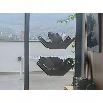Cama V Hamaca para Gatos — Fijación a Pared o Vidrio — Hamaca | Gatitud Colombia