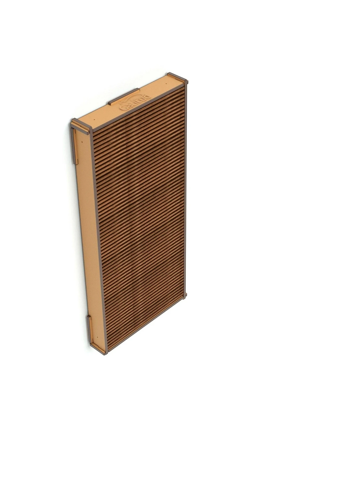 Gatitud Store wall-mounted cat scratching post with wooden slats and mounting brackets.