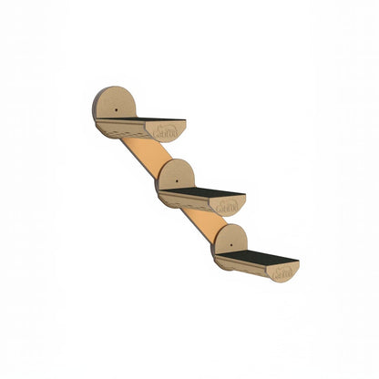 Escalera de Muro para Gatos — Accesorio Gimnasio de Pared Madera MDF — Madera mdf | Gatitud Colombia