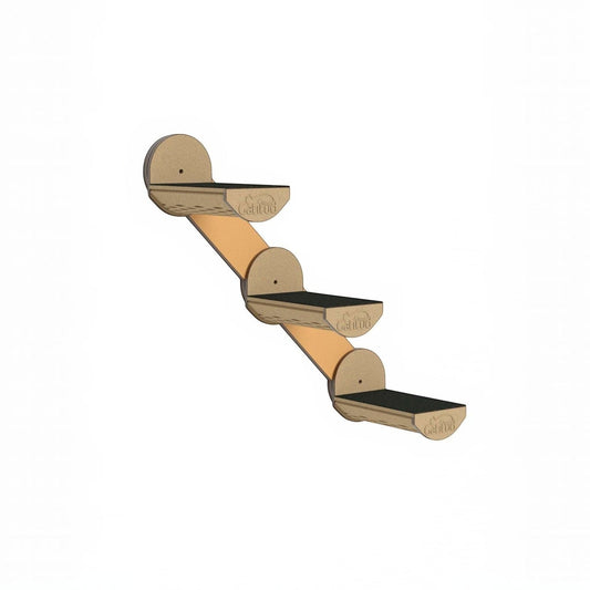 Escalera de Muro para Gatos — Accesorio Gimnasio de Pared Madera MDF — Madera mdf | Gatitud Colombia