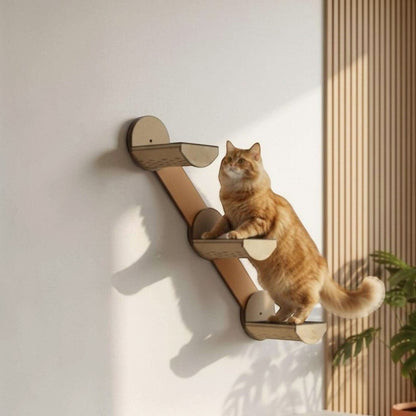 Escalera de Muro para Gatos — Accesorio Gimnasio de Pared Madera MDF — Mdf | Gatitud Colombia