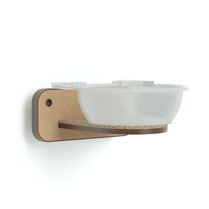 Comedero de pared Gatitud Store para gatos, fabricado en madera MDF con cuenco plástico ergonómico incluido.
