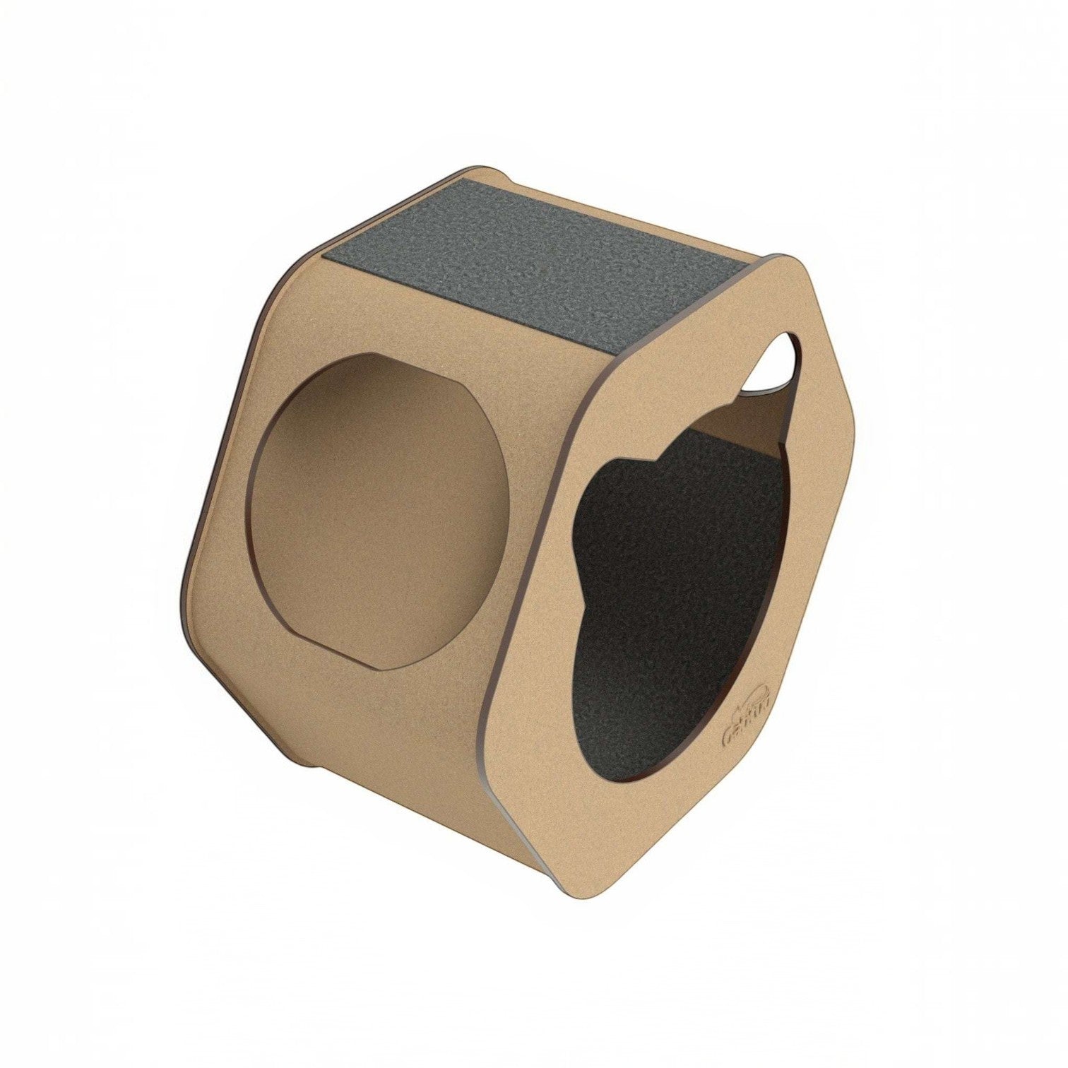 Cueva A Hexagonal para Gatos — Fijación a Pared Madera MDF — Interior | Gatitud Colombia