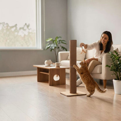 Rascador Torre Mediano de Piso para Gatos — Madera MDF con cartón corrugado — Cartón | Gatitud Colombia