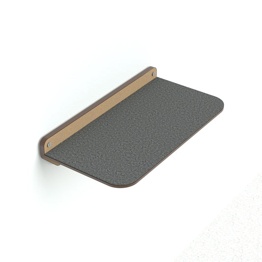 Peldaño grande Gatitud Store de madera MDF gris para gimnasio de pared, ideal como plataforma de descanso para gatos.