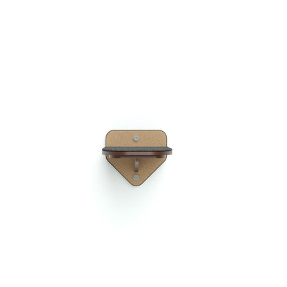 Peldaño pequeño de pared Gatitud Store en madera MDF natural para gimnasio de gatos, vista frontal superior.