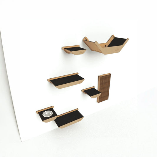 Gimnasio para Gatos de Pared COMBO B — Madera MDF Colombia — Madera mdf | Gatitud Colombia