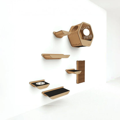 Gimnasio para Gatos de Pared COMBO B — Madera MDF Colombia — Resistente | Gatitud Colombia