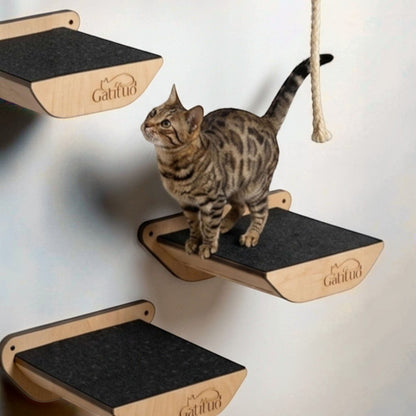 Peldáño Mediano Clásico — Accesorio Gimnasio para Gatos de Pared — Mdf | Gatitud Colombia