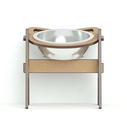 Comedero Elevado Individual para Gatos — Madera MDF Colombia — Madera | Gatitud Colombia