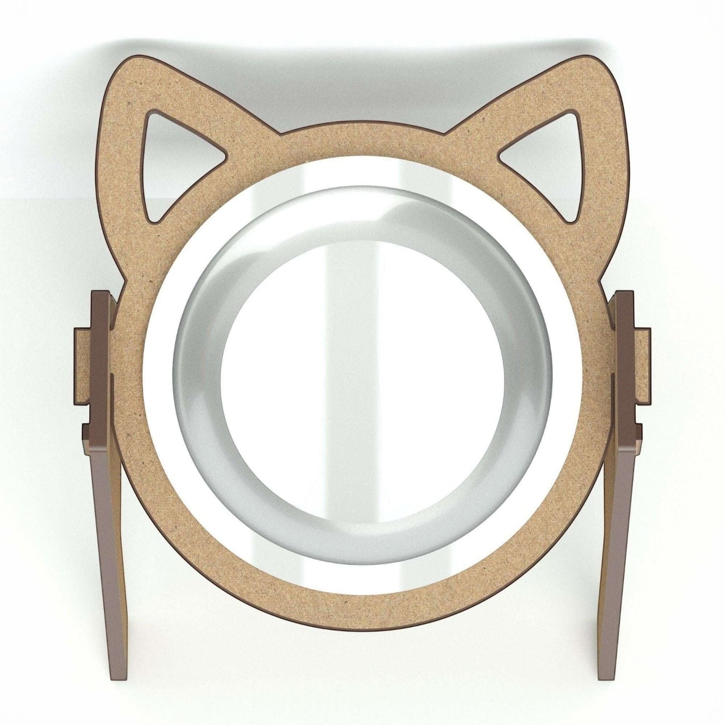 Comedero Elevado Individual para Gatos — Madera MDF Colombia — Comedero | Gatitud Colombia