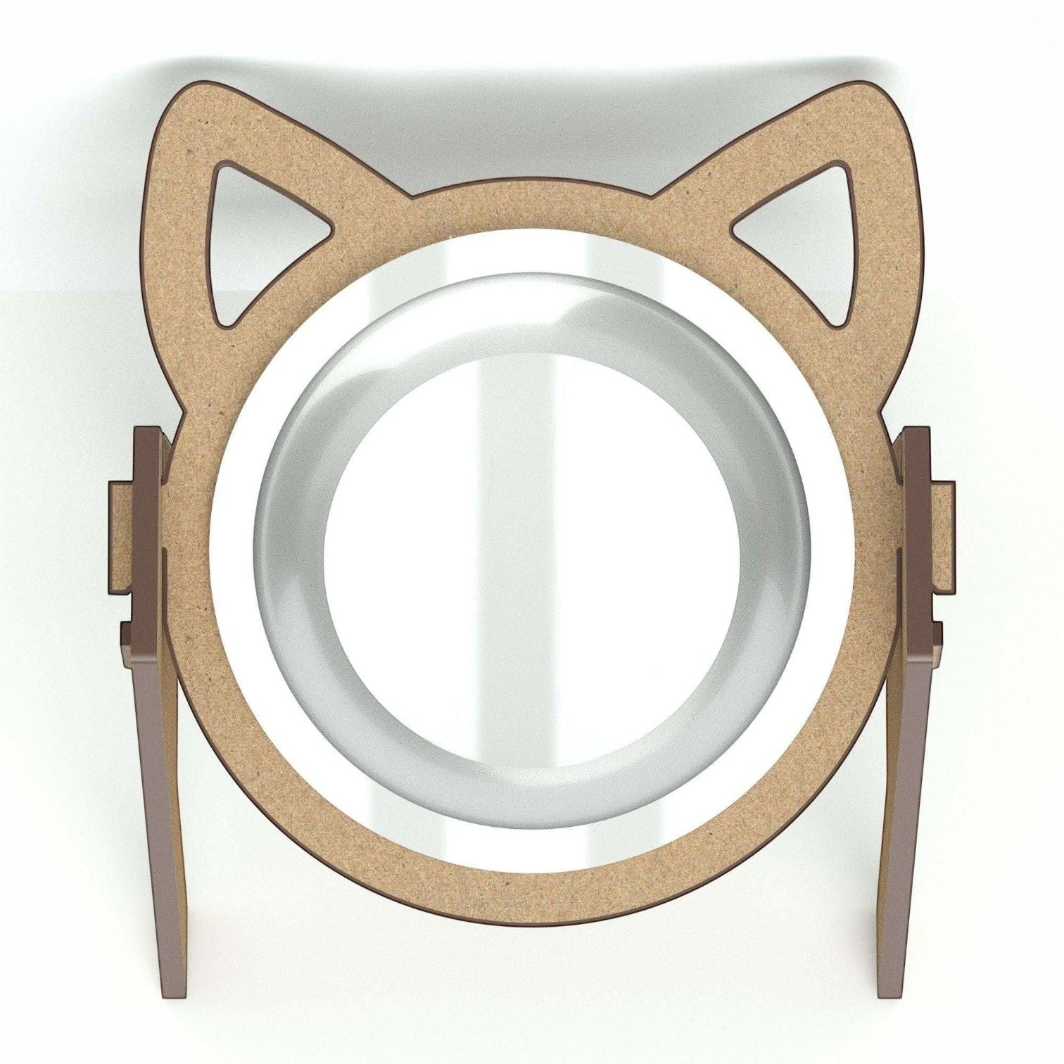 Comedero Elevado Individual para Gatos — Madera MDF Colombia — Comedero | Gatitud Colombia