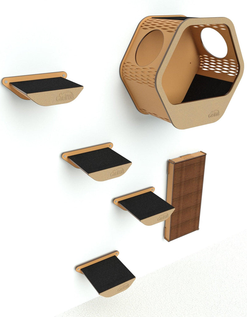 Gimnasio para gatos de pared A - Gatitud Store